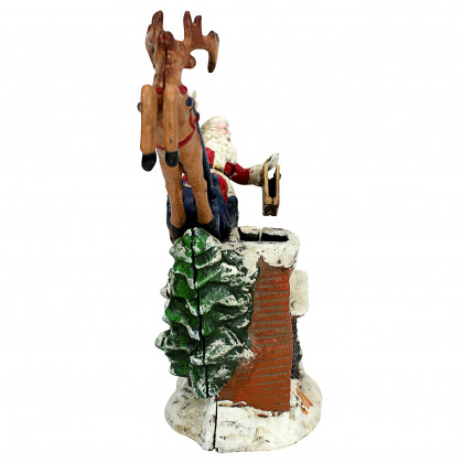 Toscano - Santa Christmas Sleigh Ride Mechanical Coin Bank