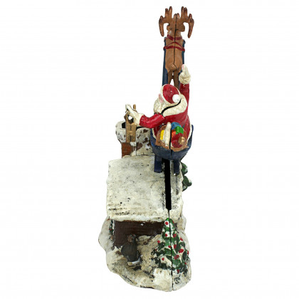 Toscano - Santa Christmas Sleigh Ride Mechanical Coin Bank