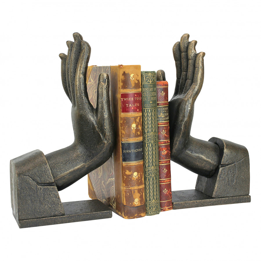 Toscano - Divine Offering Sculptural Bookend Pair in Cast Iron