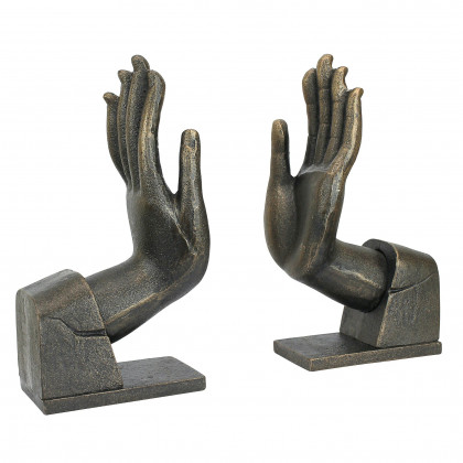 Toscano - Divine Offering Sculptural Bookend Pair in Cast Iron