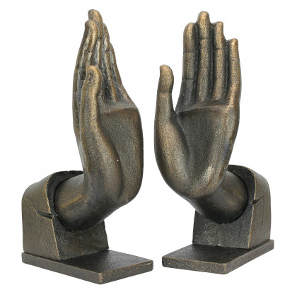 Toscano - Divine Offering Sculptural Bookend Pair in Cast Iron