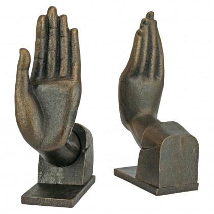 Toscano - Divine Offering Sculptural Bookend Pair in Cast Iron