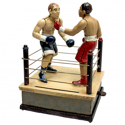 Toscano - Battling Boxers Die Mechanical Coin Bank