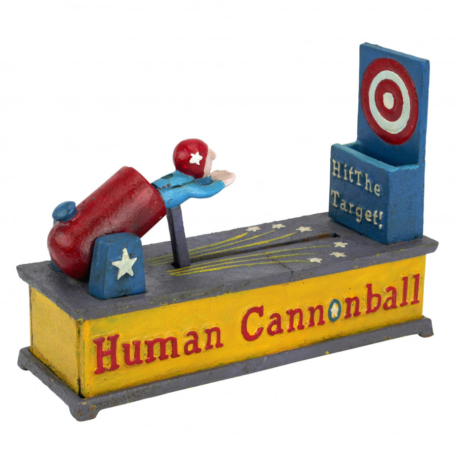 Toscano - Human Cannonball Mechanical Coin Bank