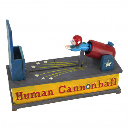 Toscano - Human Cannonball Mechanical Coin Bank