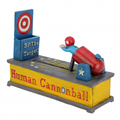 Toscano - Human Cannonball Mechanical Coin Bank