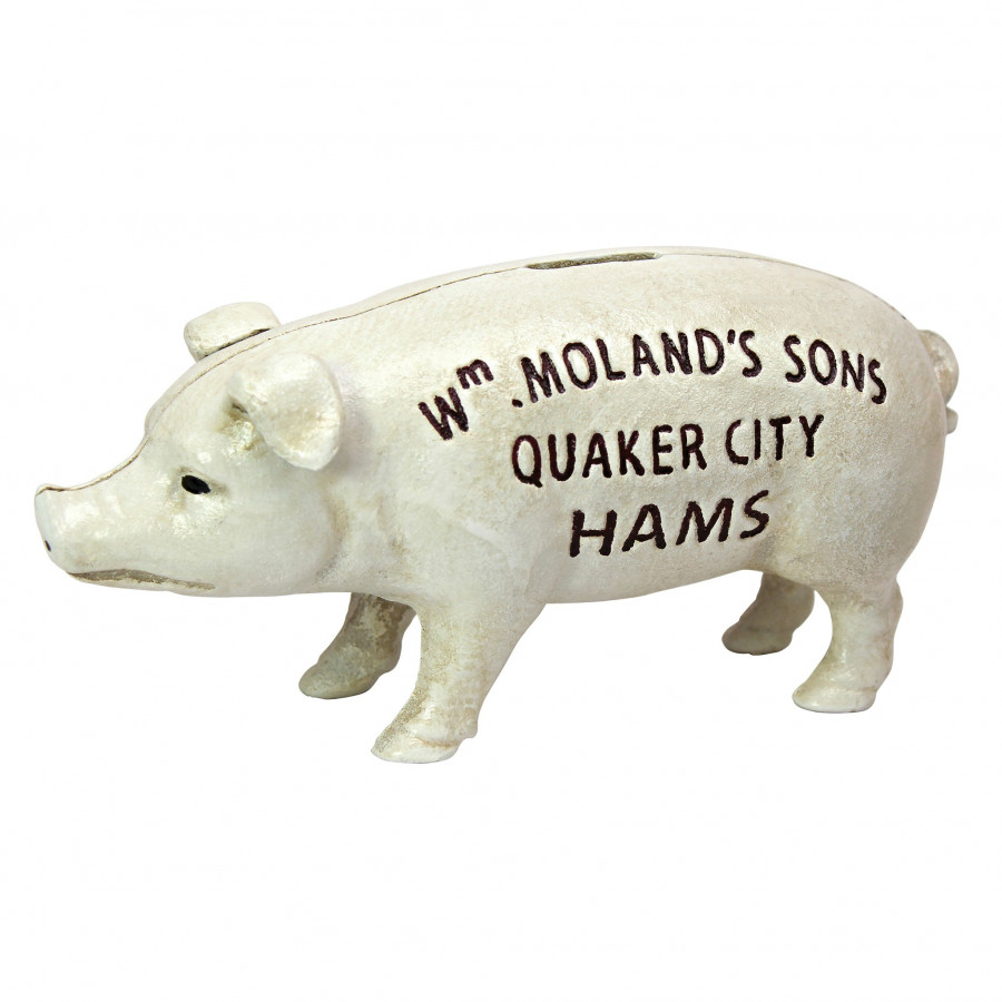Toscano - Quaker City Hams Pig Still Action Coin Bank