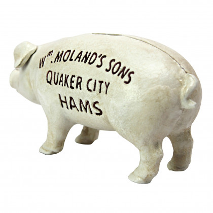 Toscano - Quaker City Hams Pig Still Action Coin Bank