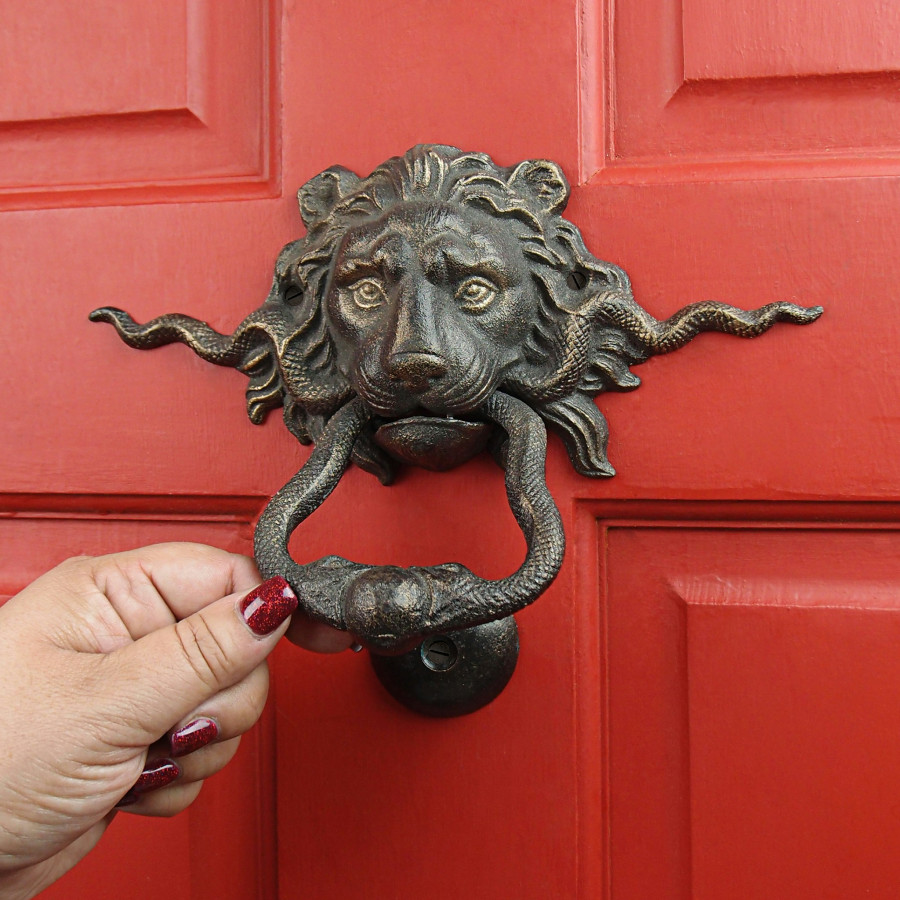 Toscano - Lion and the Snake French Royalty Decorative Door Knocker