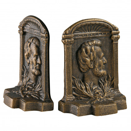 Toscano - Abraham Lincoln Sculptural Bookend Pair in Cast Iron