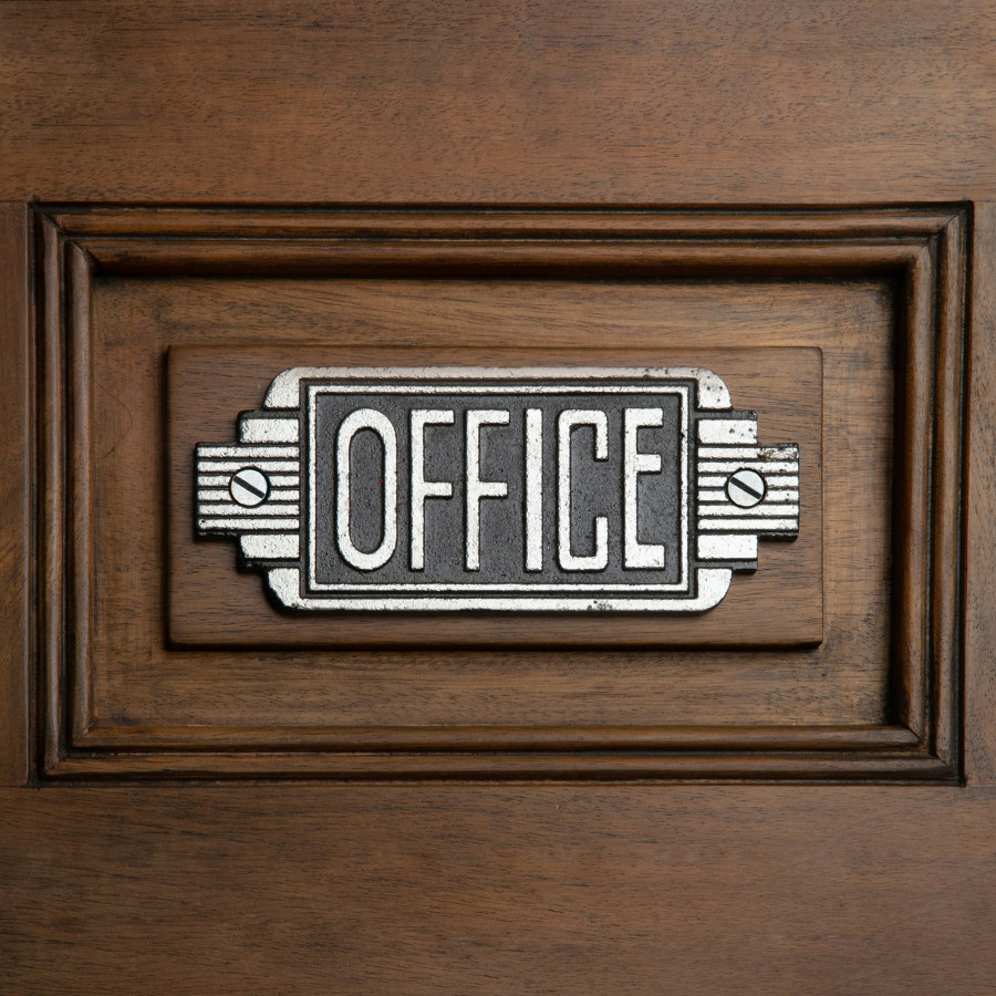 Toscano Streamlined Art Deco Office Door Sign