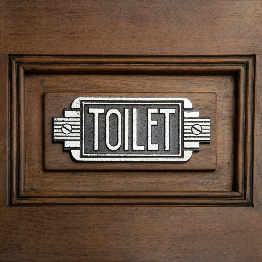 Toscano Streamlined Art Deco Toilet Door Sign