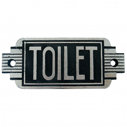 Toscano Streamlined Art Deco Toilet Door Sign