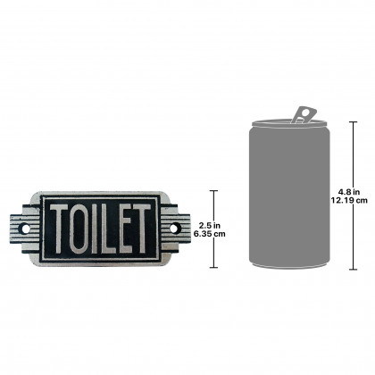 Toscano Streamlined Art Deco Toilet Door Sign
