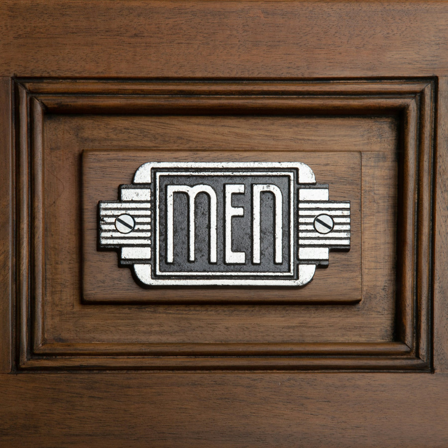 Toscano - Streamlined Art Deco Toilet Door Sign