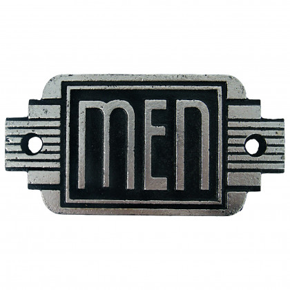 Toscano Streamlined Art Deco Men’s Room Door Sign