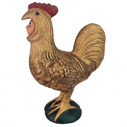 Toscano - Canterbury Tales Chanticleer Rooster Mechanical Coin Bank