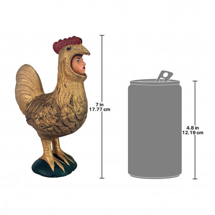 Toscano - Canterbury Tales Chanticleer Rooster Mechanical Coin Bank