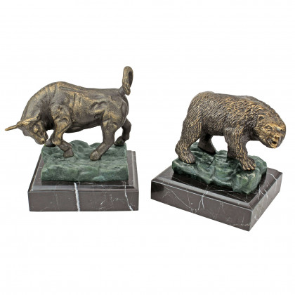 Toscano - Set of 2 The Bull and Bear of Wall Street Statues