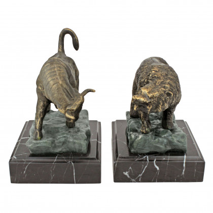Toscano - Set of 2 The Bull and Bear of Wall Street Statues