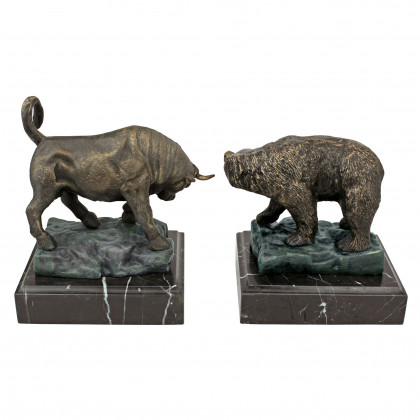 Toscano - Set of 2 The Bull and Bear of Wall Street Statues