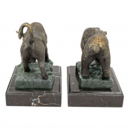 Toscano - Set of 2 The Bull and Bear of Wall Street Statues