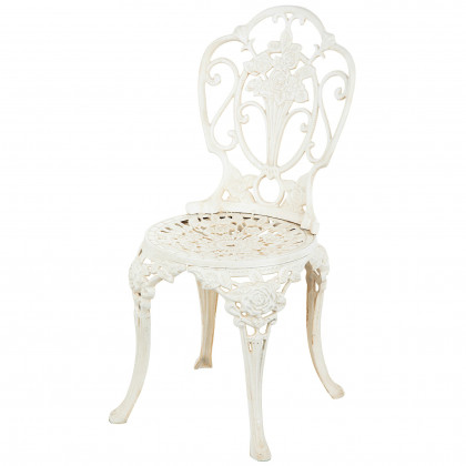 Toscano - Villa Ravello Rose Garden Chair in Ancient Ivory, Iron