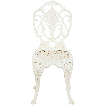Toscano - Villa Ravello Rose Garden Chair in Ancient Ivory, Iron