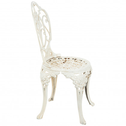 Toscano - Villa Ravello Rose Garden Chair in Ancient Ivory, Iron