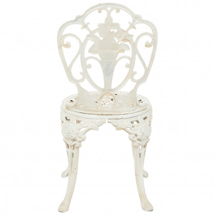 Toscano - Villa Ravello Rose Garden Chair in Ancient Ivory, Iron