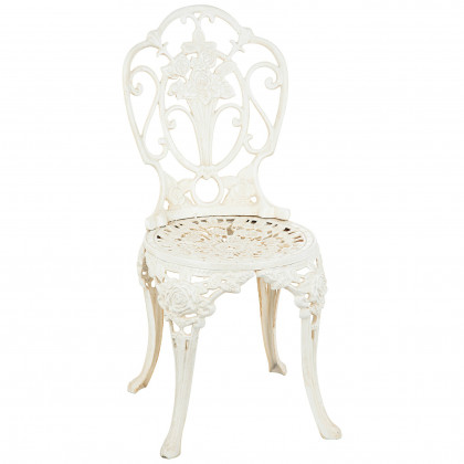 Toscano - Villa Ravello Rose Garden Chair in Ancient Ivory, Iron