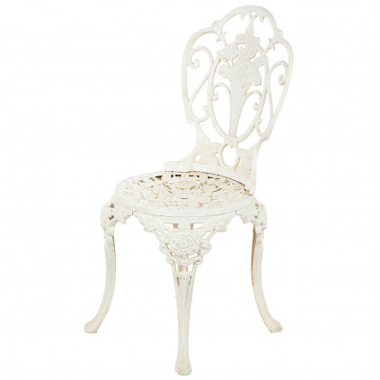 Toscano - Villa Ravello Rose Garden Chair in Ancient Ivory, Iron