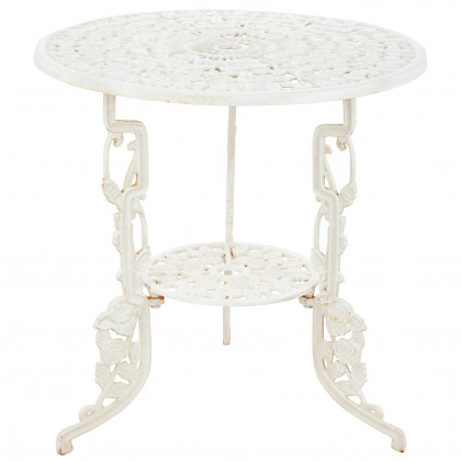 Toscano - Villa Ravello Rose Garden Table in Ancient Ivory, Iron