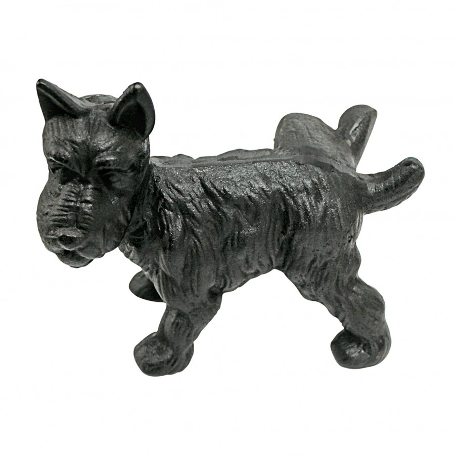 Toscano - Naughty Peeing Scotty Dog Die Doorstop in Cast Iron