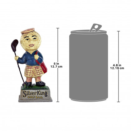 Toscano - Silver King Golf Ball Advertisement Golfer Statue