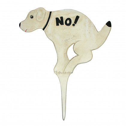 Toscano No Pausing Pooch Lawn Stake Sign - Large