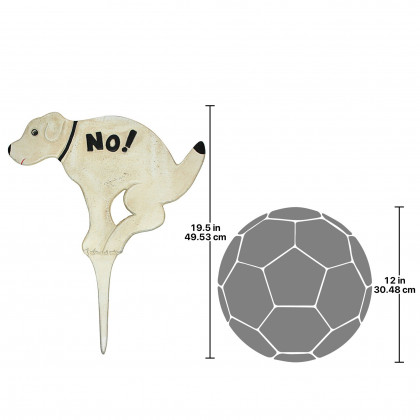 Toscano No Pausing Pooch Lawn Stake Sign - Large