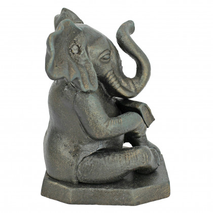 Toscano - Educated Elephant Bookend in Cast Iron