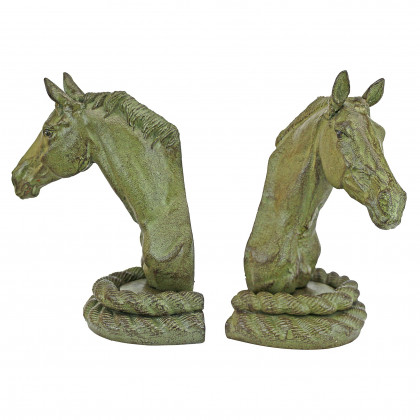 Toscano - Equestrian Elegance Horse Sculptural Bookend Pair in Cast Iron