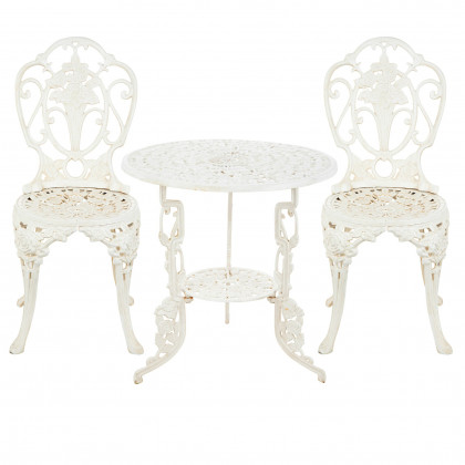 Toscano - Set of Villa Ravello Rose Garden Table and 2 Chairs