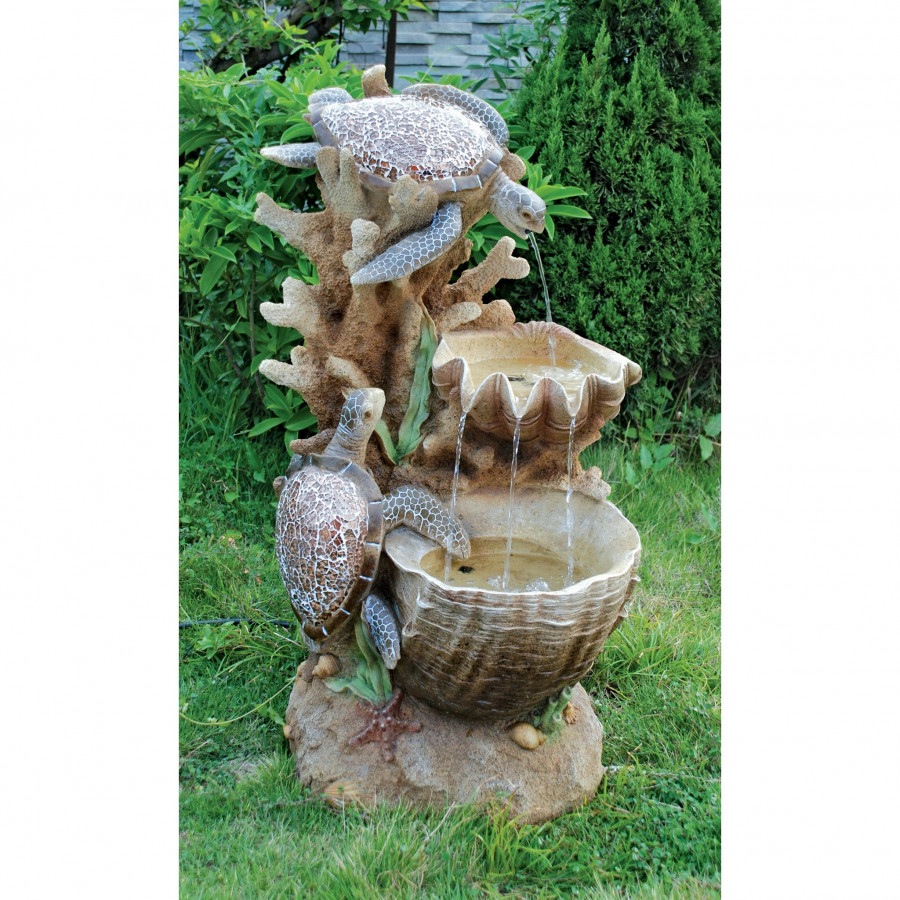 Toscano - Turtle Cove Cascading Sculptural Fountain