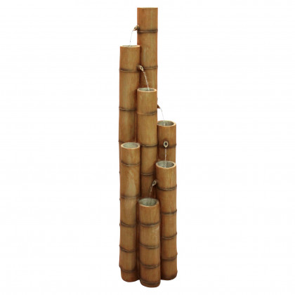 Toscano - Island Oasis Cascading Bamboo Sculptural Fountain