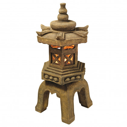 Toscano - Sacred Pagoda Lantern Illuminated Statue