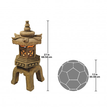 Toscano - Sacred Pagoda Lantern Illuminated Statue