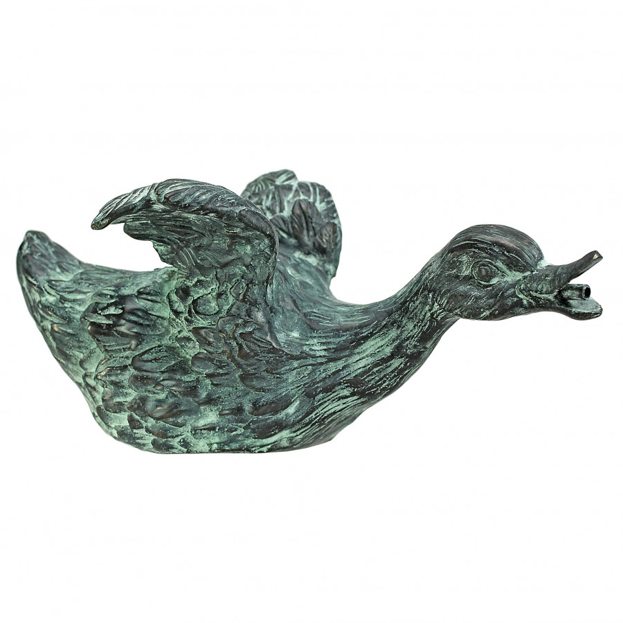 Toscano Lindell Pond Ducks Spitting Garden Statue - Sliding Duck
