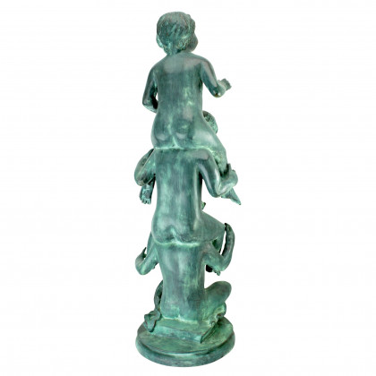 Toscano Child Play Stacked Children Spitting Statue - Medium