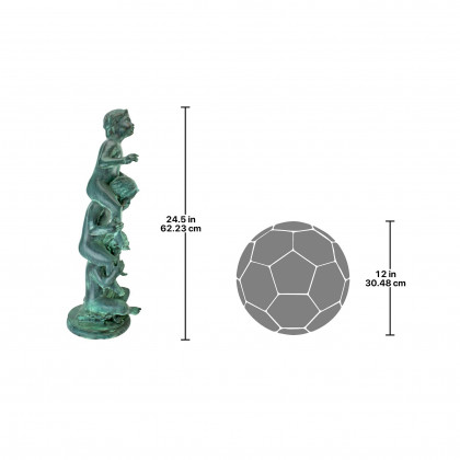 Toscano Child Play Stacked Children Spitting Statue - Medium