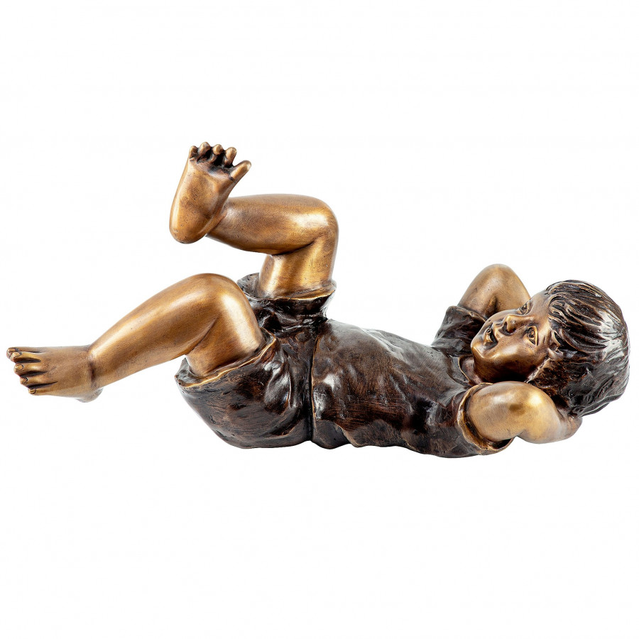 Toscano - Lazy DaysResting Boy Piped Garden Statue