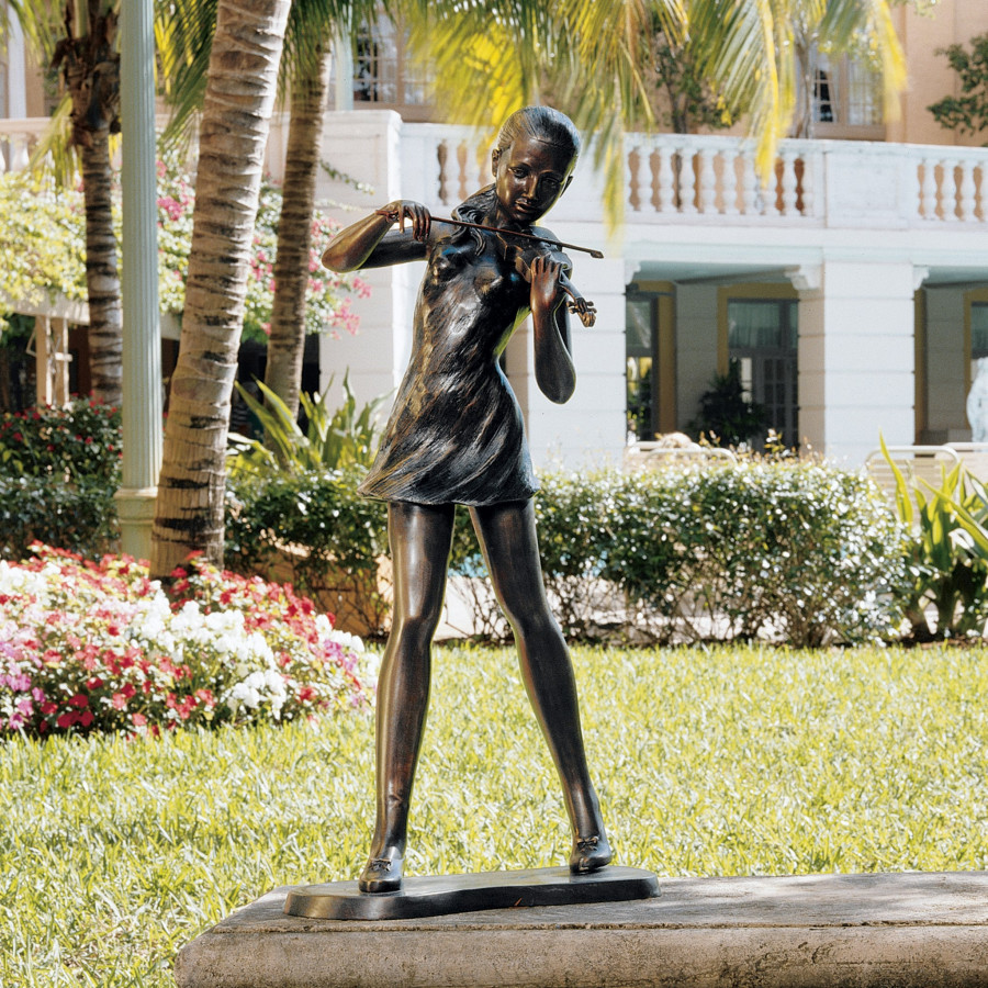 Toscano - The Young Violinist Garden Statue