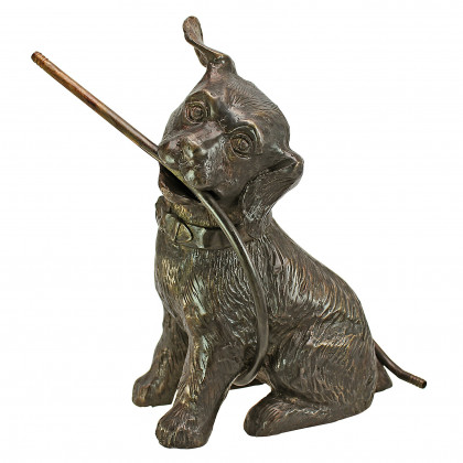 Toscano Raining Dogs Piped Garden Statue -  Bronze